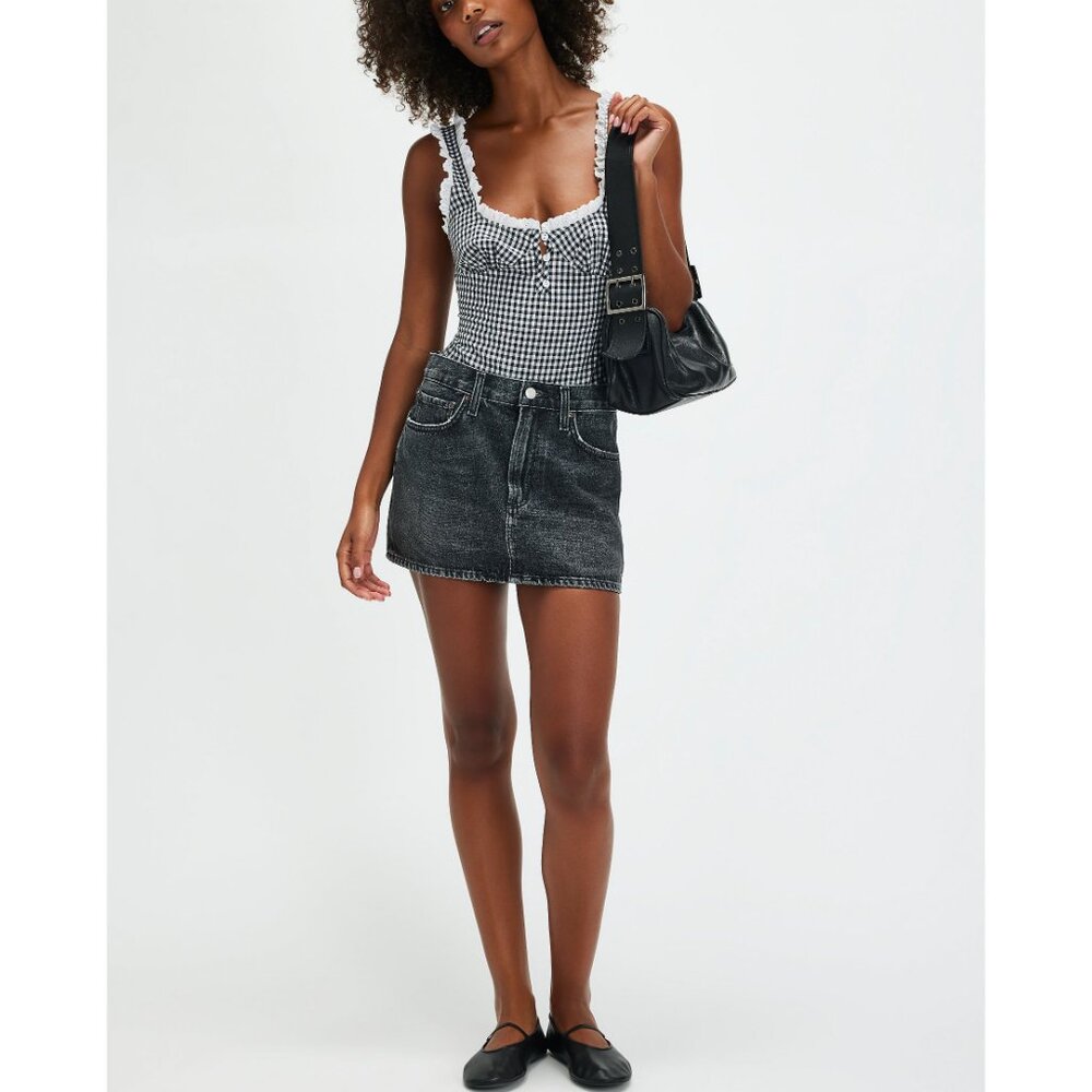 🎉LAST CHANCE🎉 FREE PEOPLE Cassie Bodysuit / Black & White Combo - Picture 4 of 9